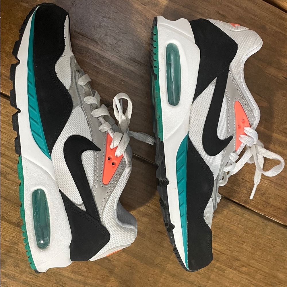 Nike Air Max White Black Teal Coral Sneakers